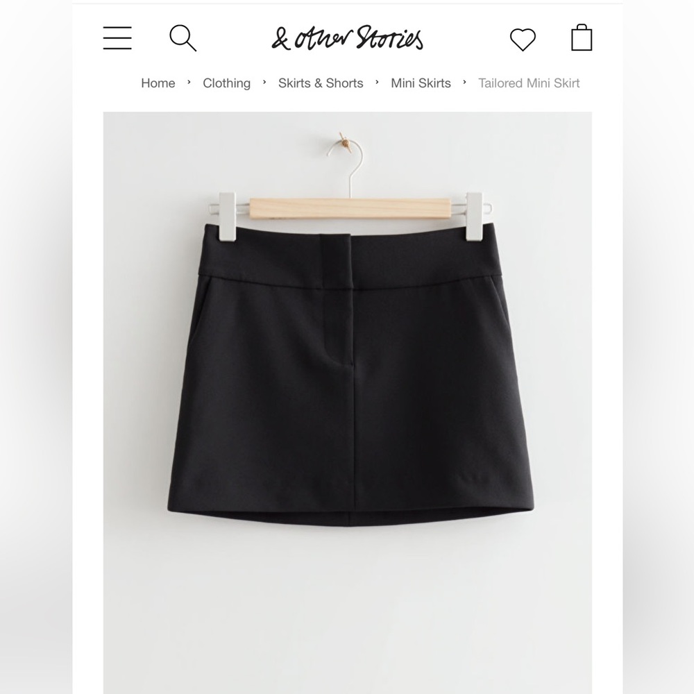 & Other Stories Tailored Mini Skirt